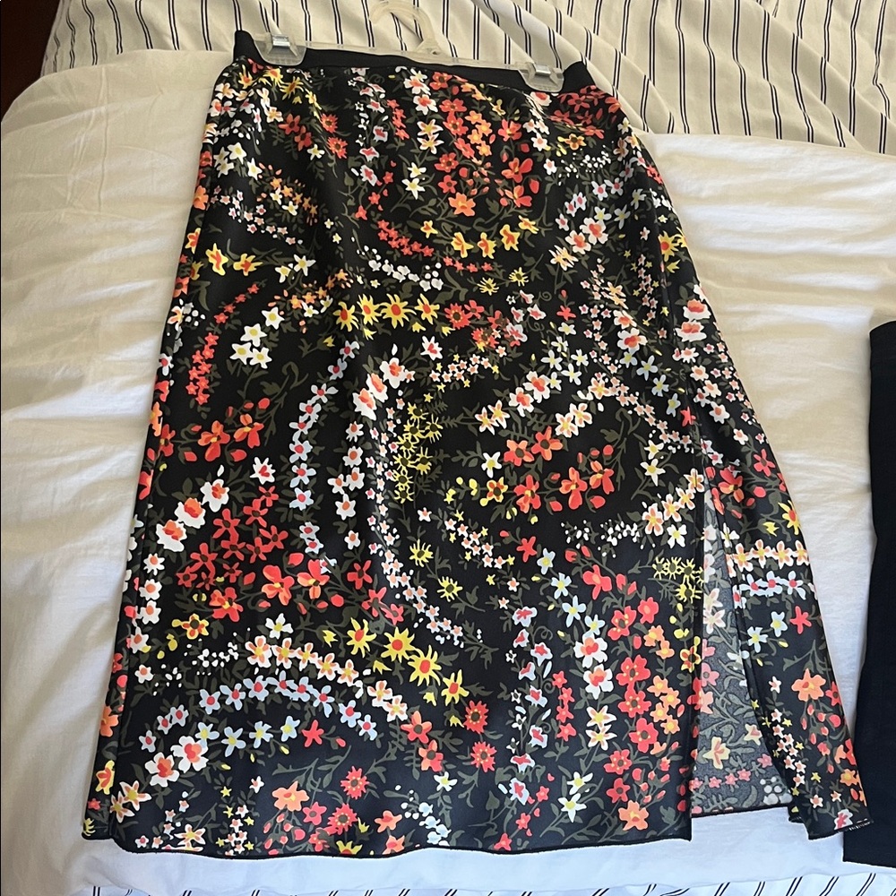 ATM Anthony Thomas Melillo Women’s Satin Floral Midi Skirt